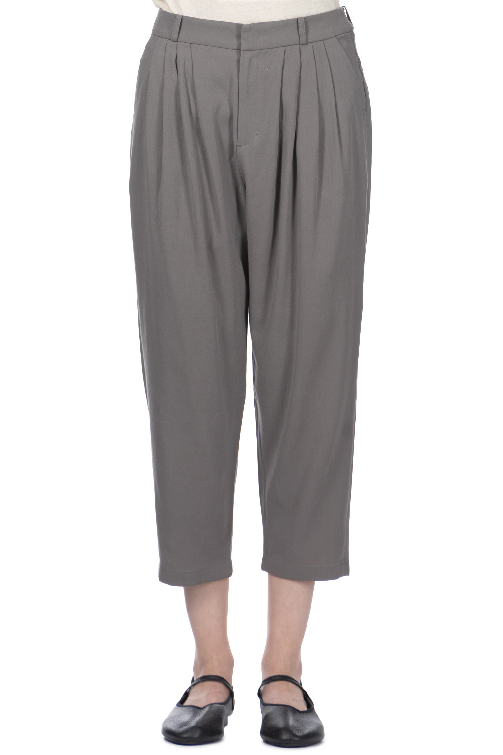 Evam Eva - Cotton Tuck Pants - Grey